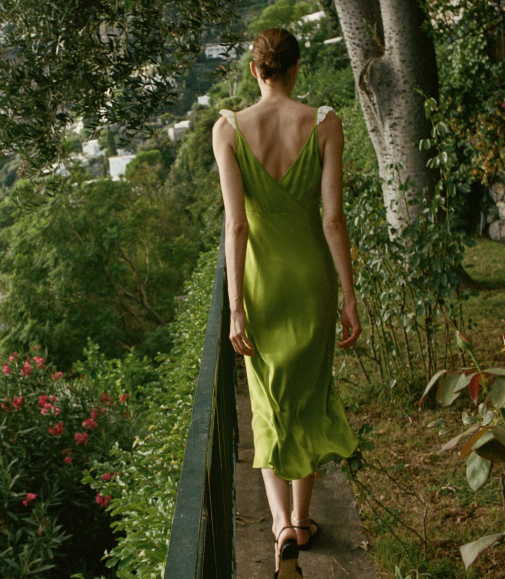 HMD -- CLAIRE DRESS -- CHARTREUSE