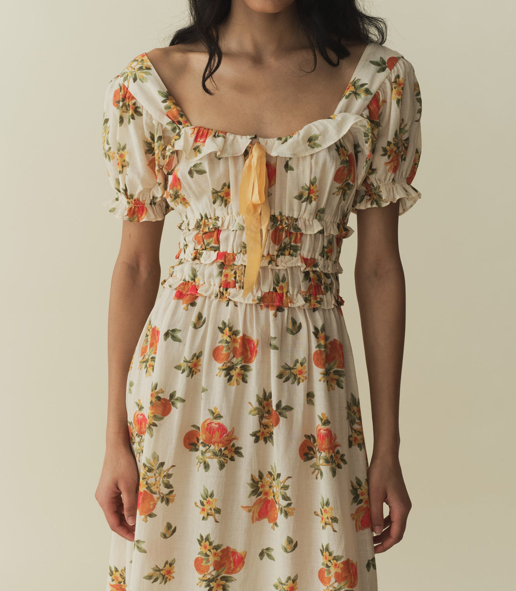 HMD -- CLARINET DRESS -- ORANGERIE FLORAL