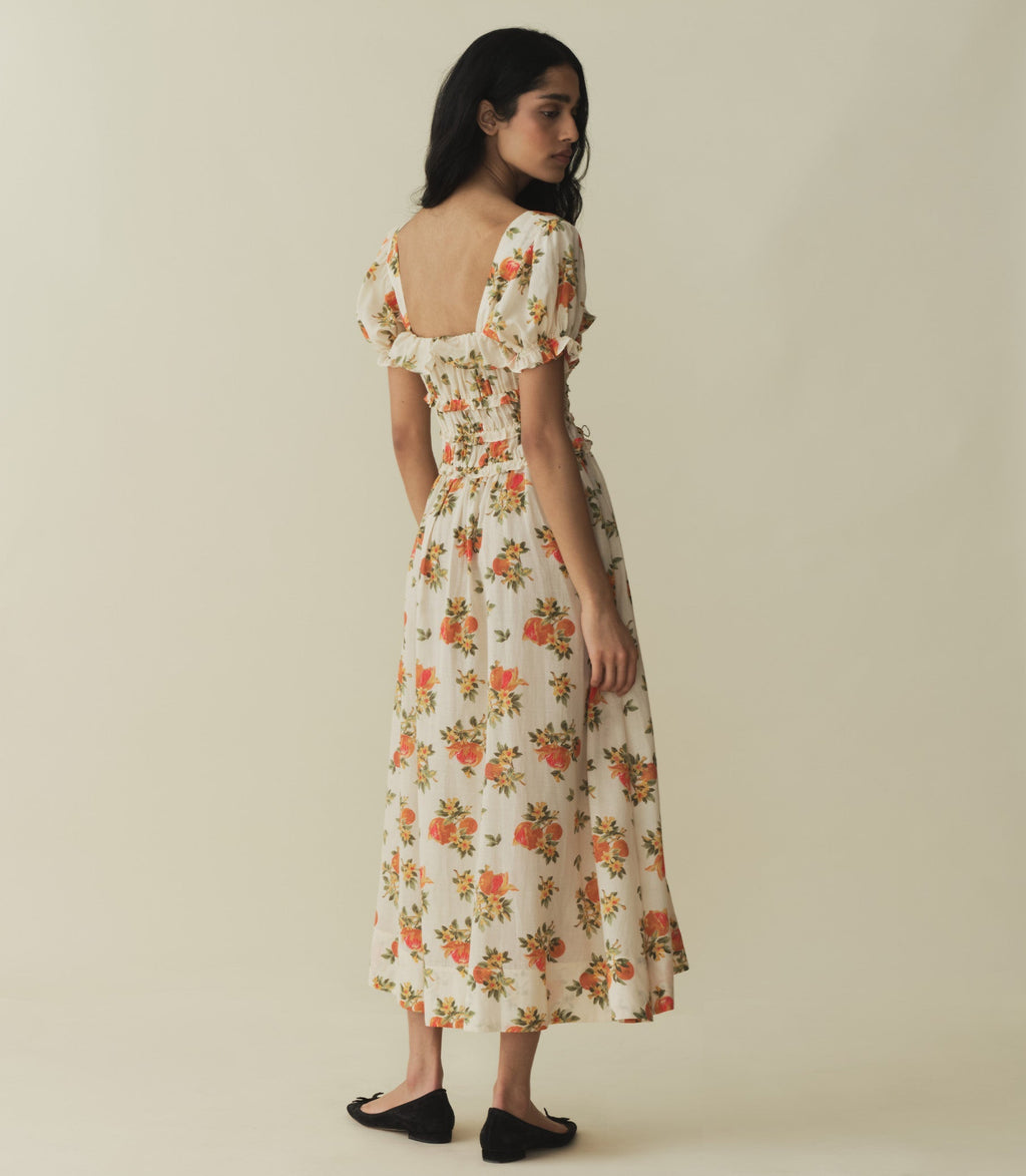 HMD -- CLARINET DRESS -- ORANGERIE FLORAL