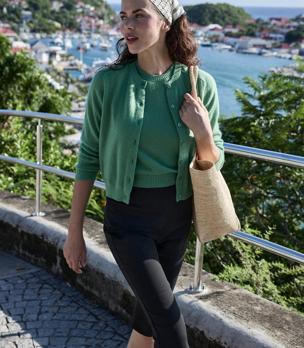 HMD -- CLAUDINE CARDIGAN -- LIGHT KELLY GREEN