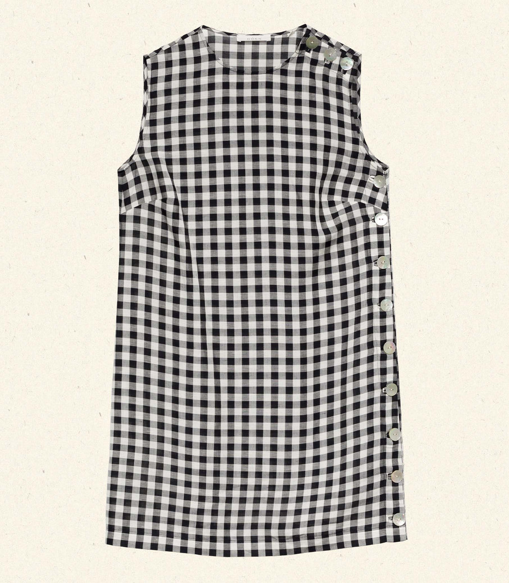 HMD -- CORALIE DRESS -- BLACK MARILYN GINGHAM