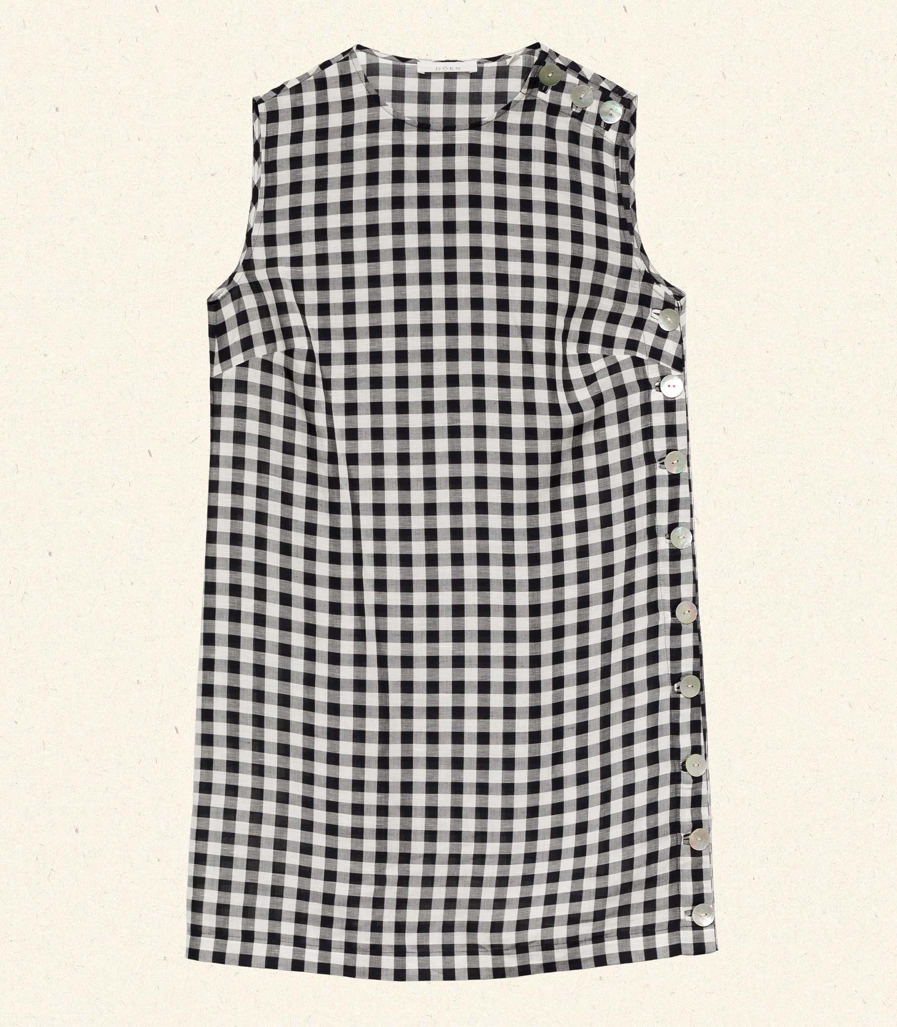 HMD -- CORALIE DRESS -- BLACK MARILYN GINGHAM