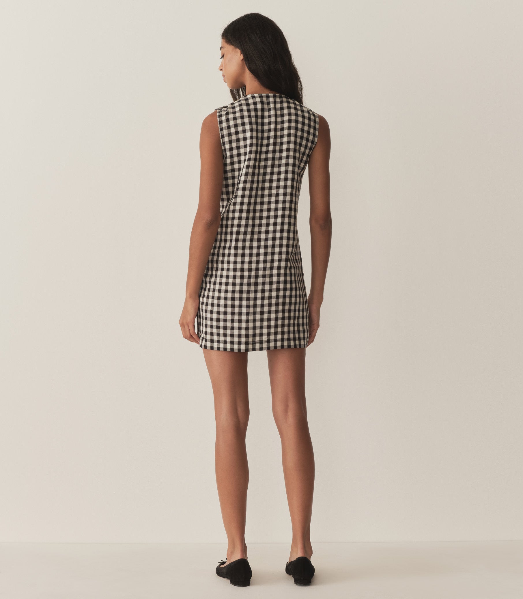 HMD -- CORALIE DRESS -- BLACK MARILYN GINGHAM