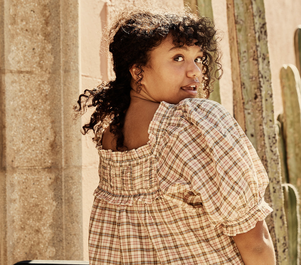 HMD -- CADIZ DRESS -- THE AUSTEN PLAID