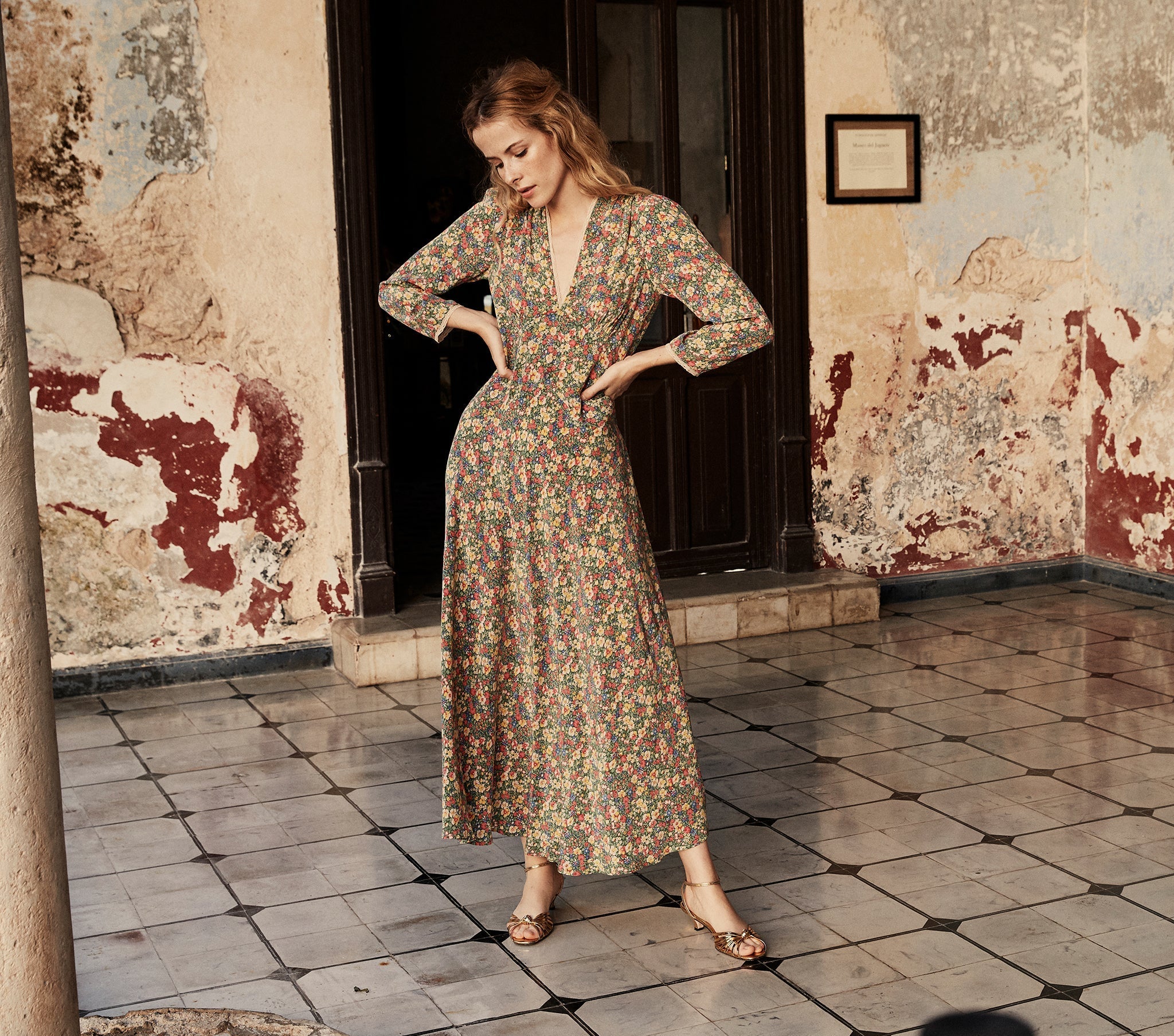HMD -- CATSKILL DRESS -- GREEN VALLEY FLORAL