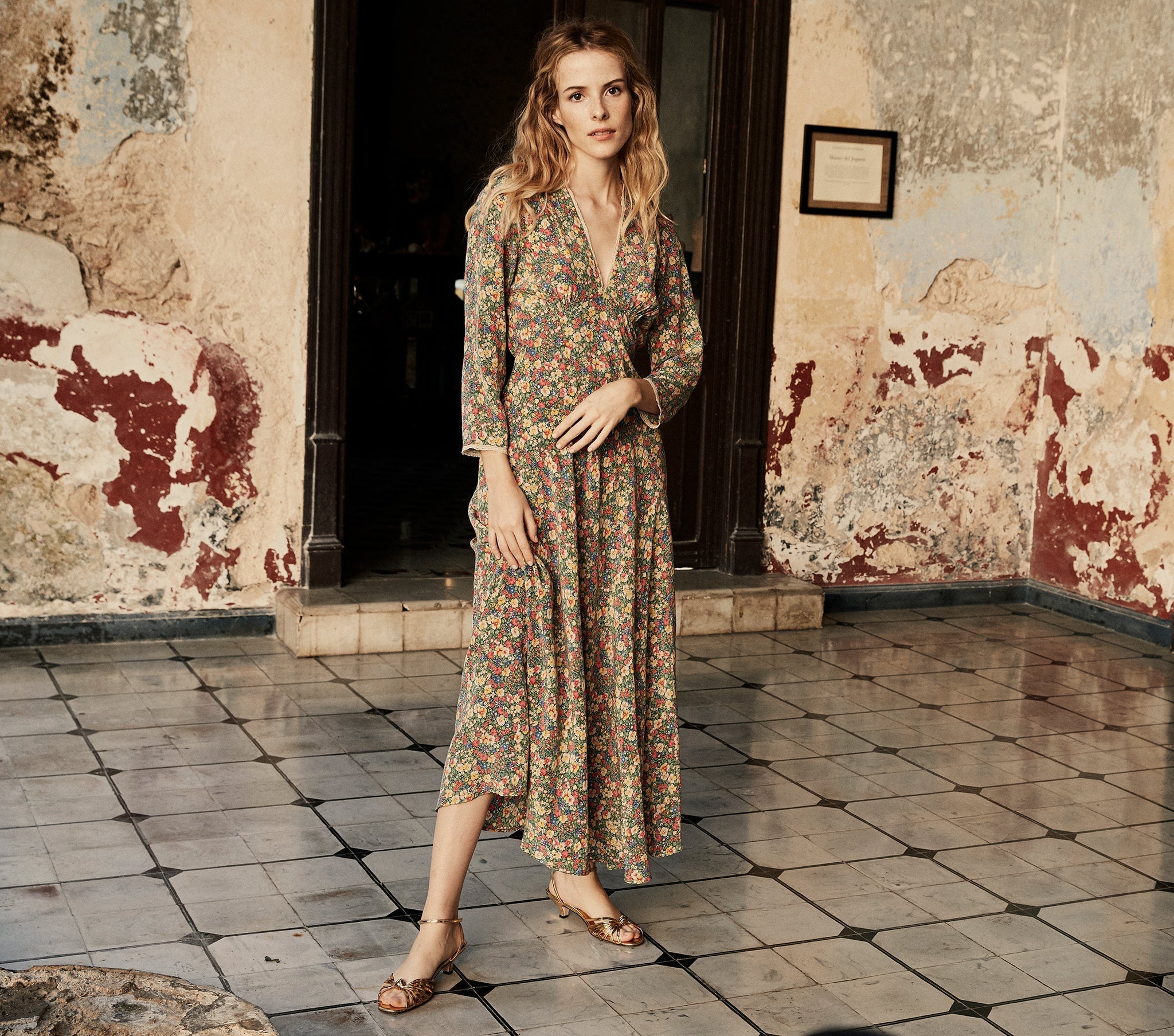 HMD -- CATSKILL DRESS -- GREEN VALLEY FLORAL