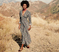 HMD -- CHARLESTON DRESS -- NAVY LADY BIRD FLORAL