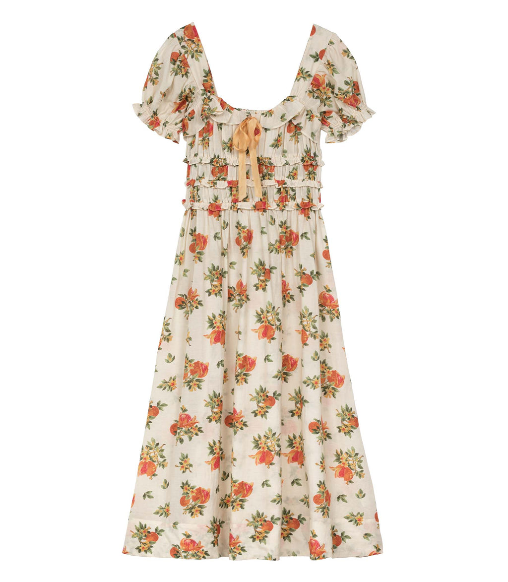 HMD -- CLARINET DRESS -- ORANGERIE FLORAL