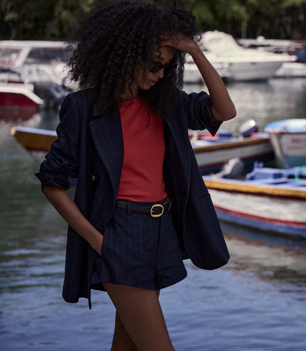 HMD -- DANTON BLAZER -- NAVY PINSTRIPE
