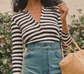 HMD -- PAOLA TEE -- NAVY STRIPE