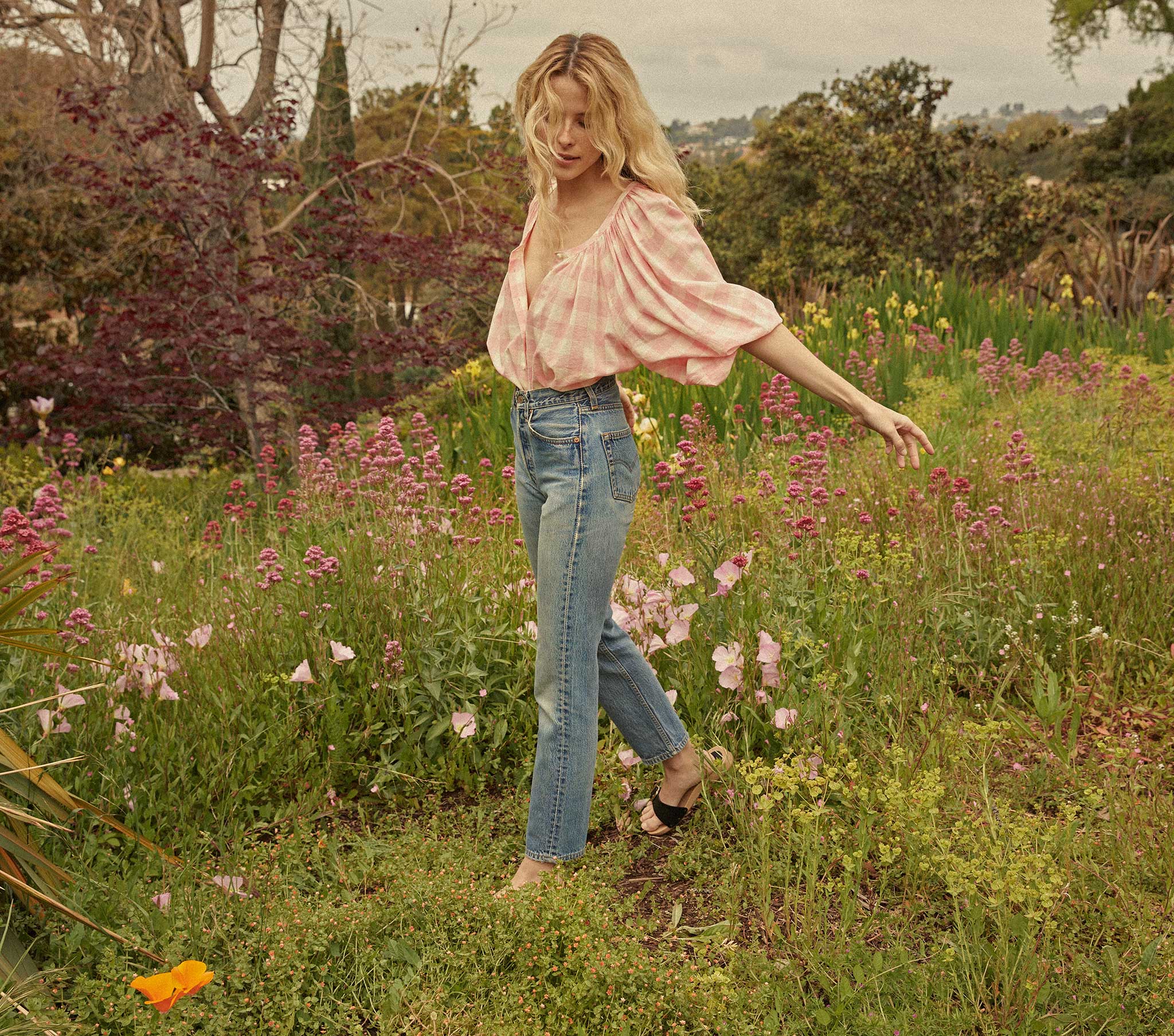 HMD -- JEANNE TOP -- ROSETTE GINGHAM
