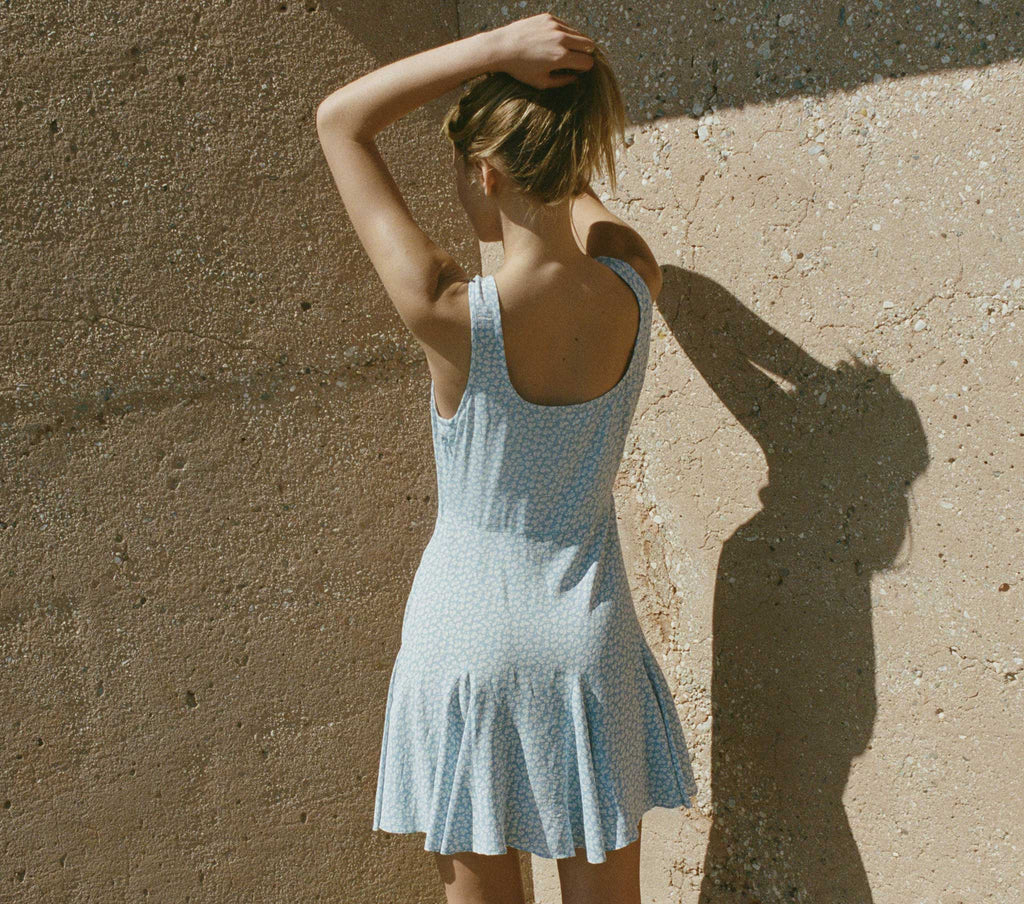 HMD -- PORTO DRESS -- CERULEAN HILLSIDE BLOOM