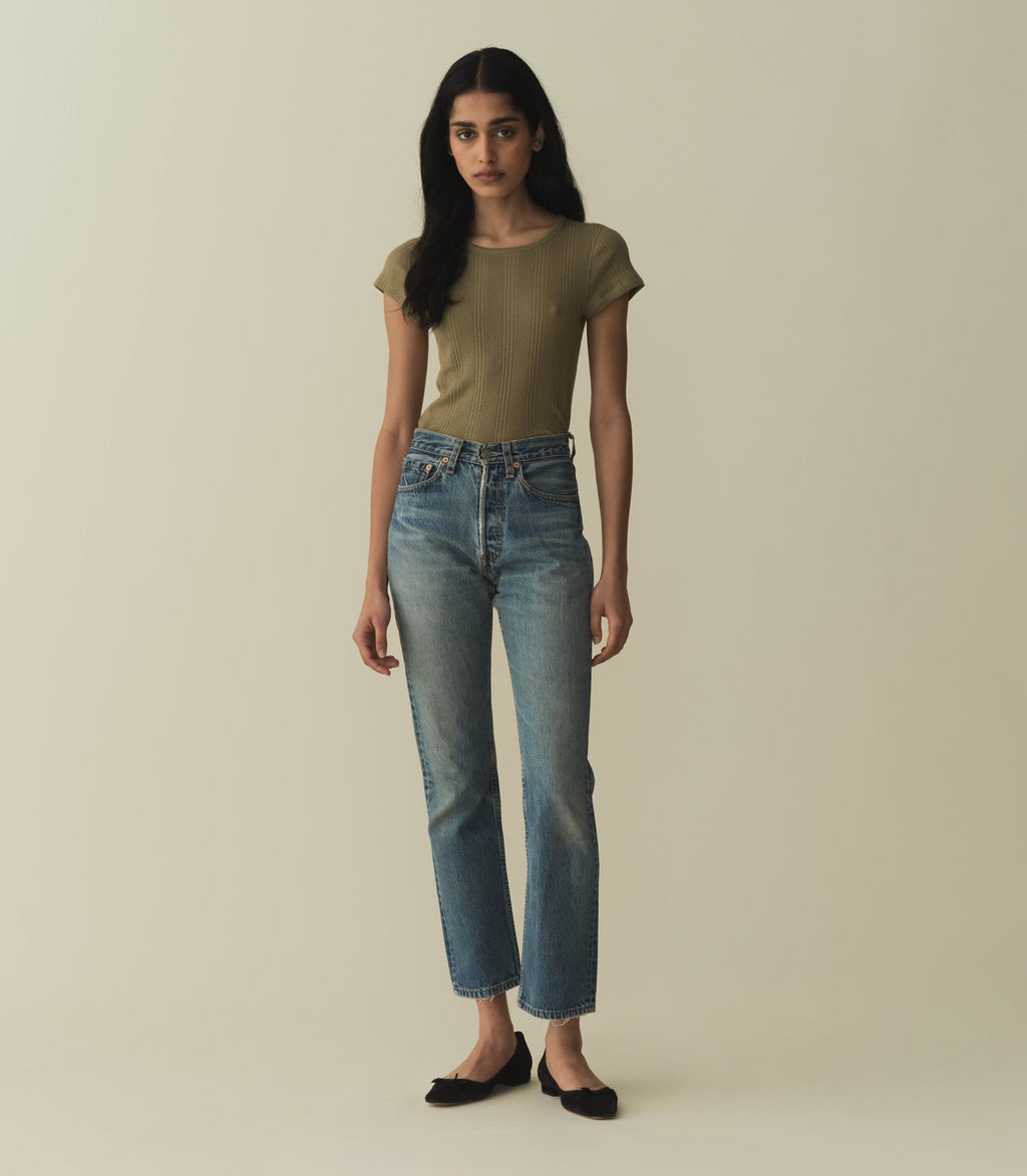 HMD -- VIVI CASHMERE BLEND TEE -- PASTURE