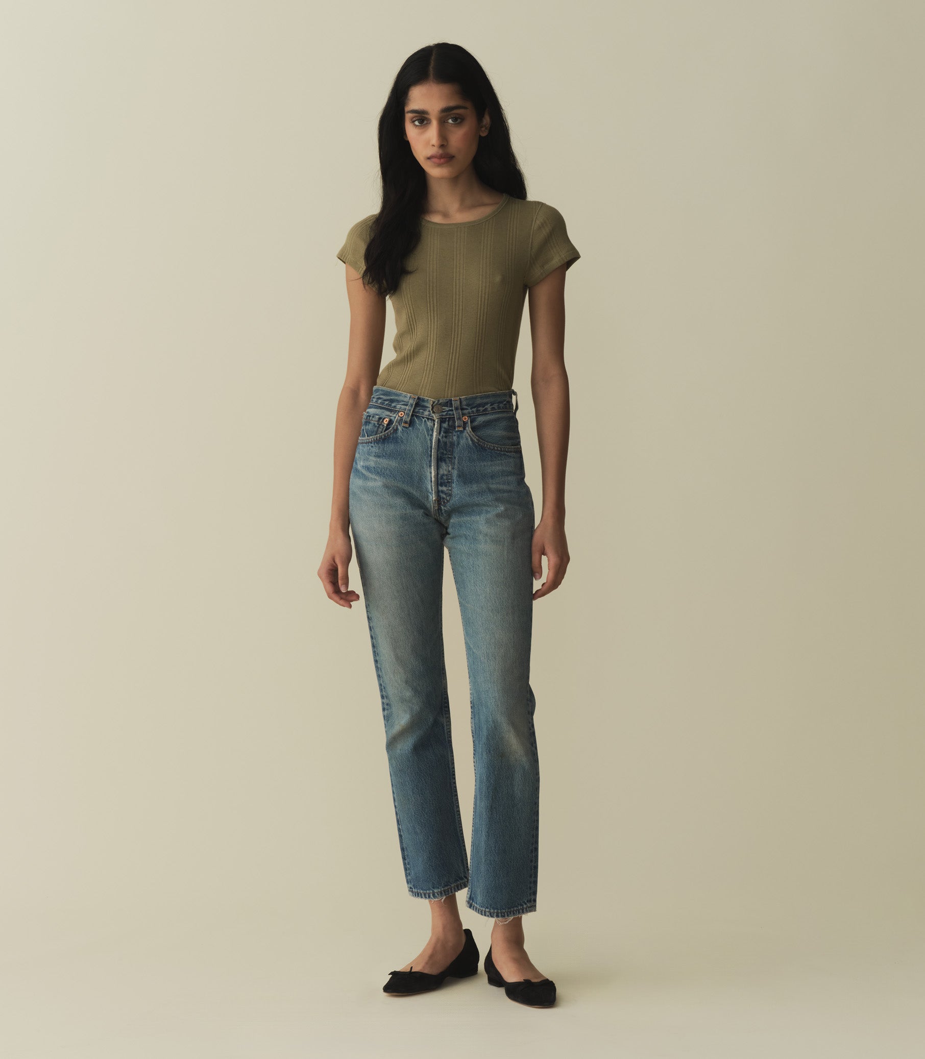 HMD -- VIVI CASHMERE BLEND TEE -- PASTURE