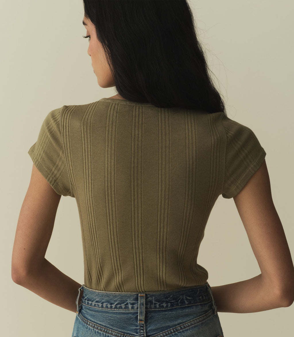 HMD -- VIVI CASHMERE BLEND TEE -- PASTURE