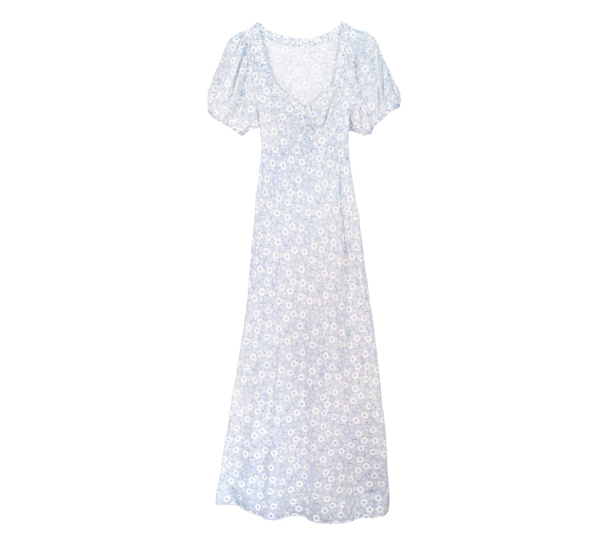 HMD -- DREE DRESS -- BLUE SUMMER DAISY PRINT