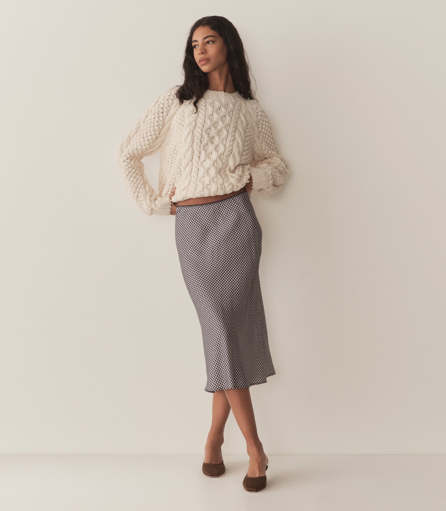 HMD -- ELOWENA SKIRT -- SANTA MARINA GINGHAM