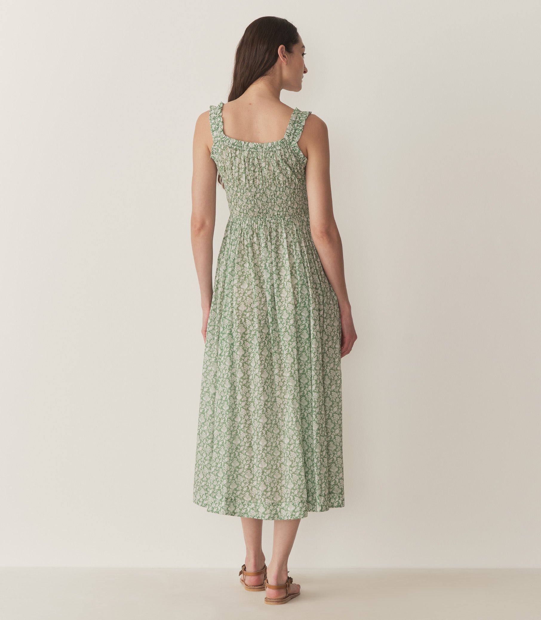 HMD -- EMMARETTA DRESS -- PERIDOT TEA FLORAL