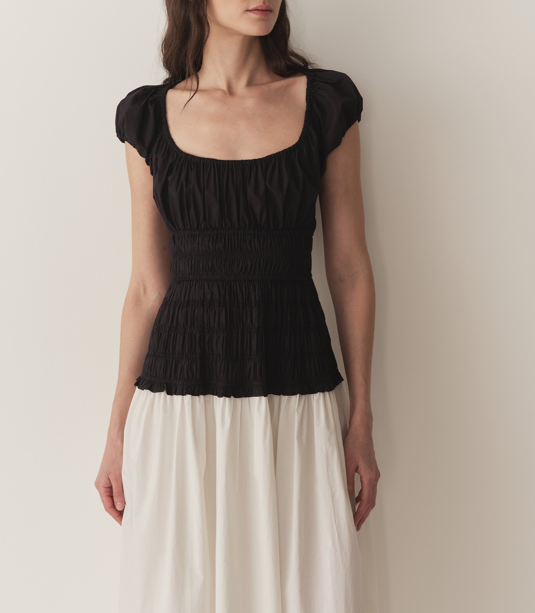 HMD -- ENYA DRESS -- BLACK AND SALT