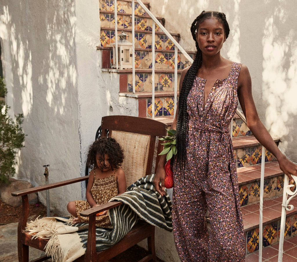 HMD -- ELIZA JUMPSUIT -- BLUE LAUREL CANYON ROSE