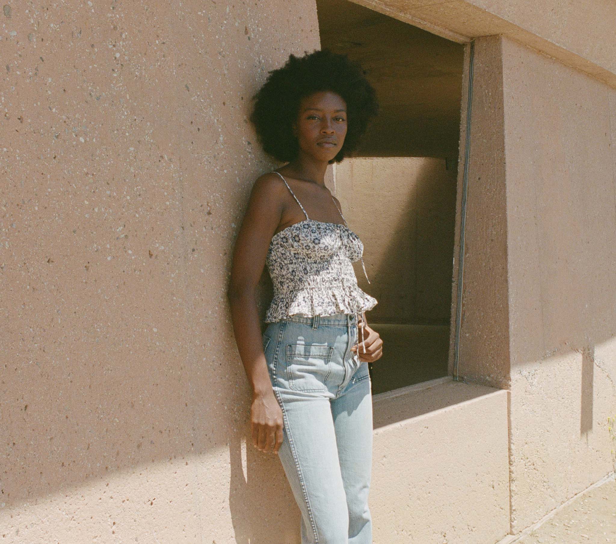 HMD -- FINELLA TOP -- CREAM JESSAMINE CALICO