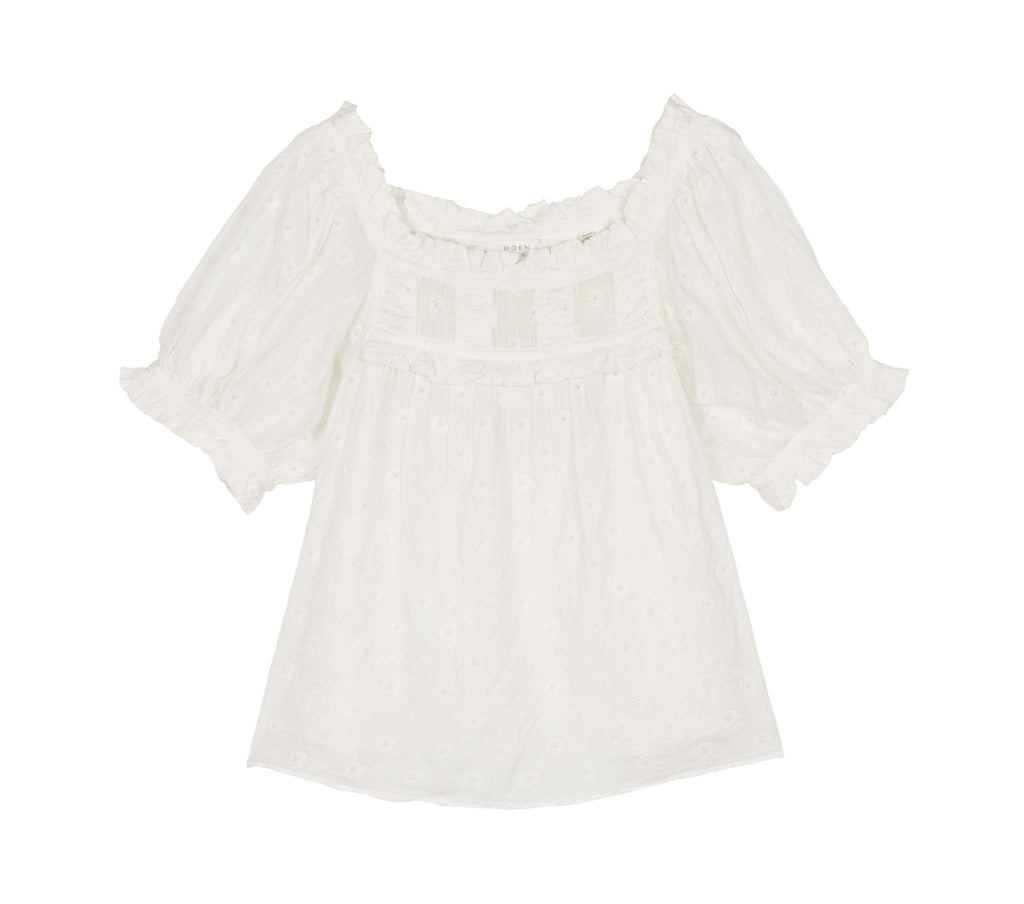 HMD -- FRANCES TOP -- SALT EMBROIDERY