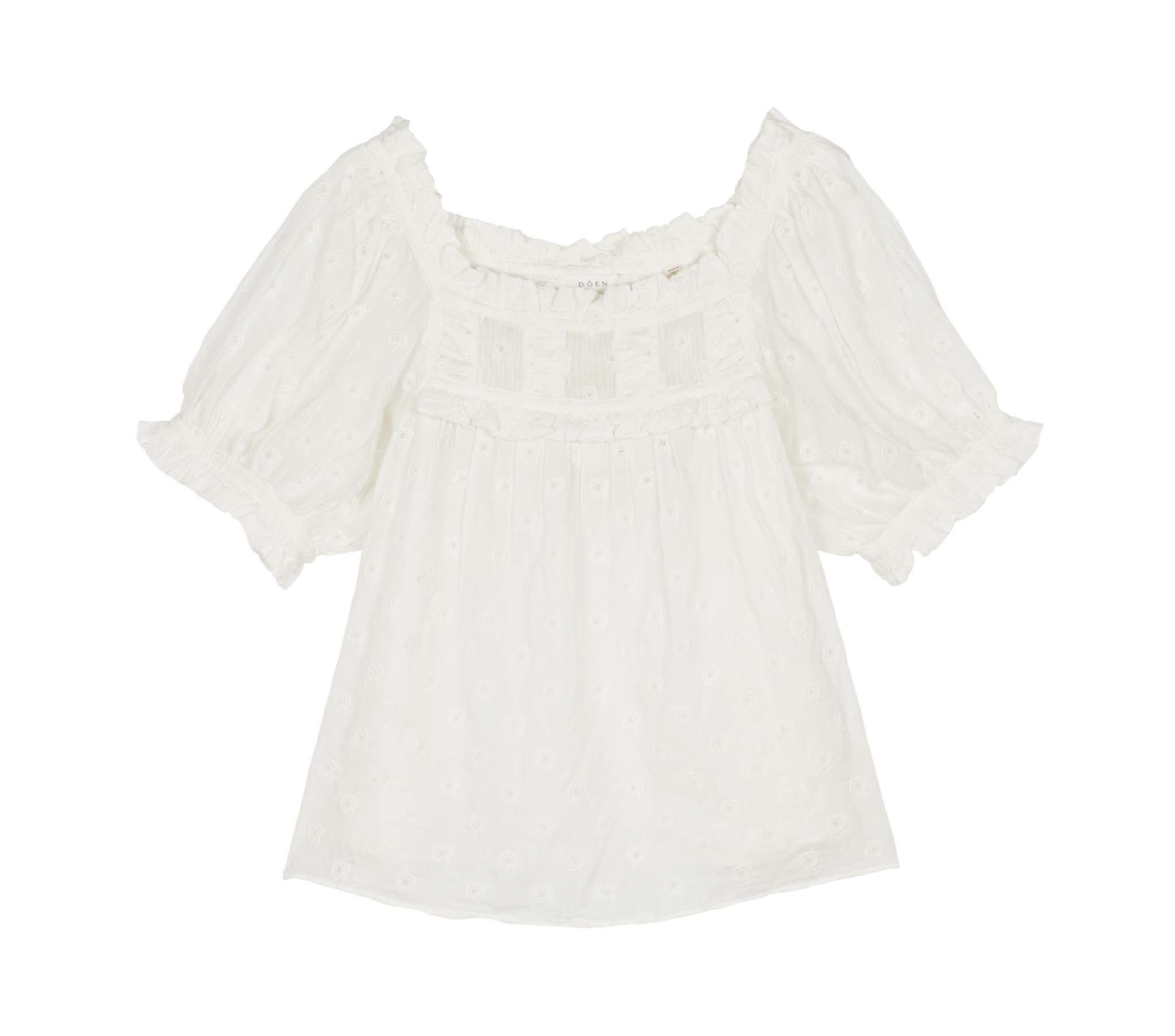 HMD -- FRANCES TOP -- SALT EMBROIDERY
