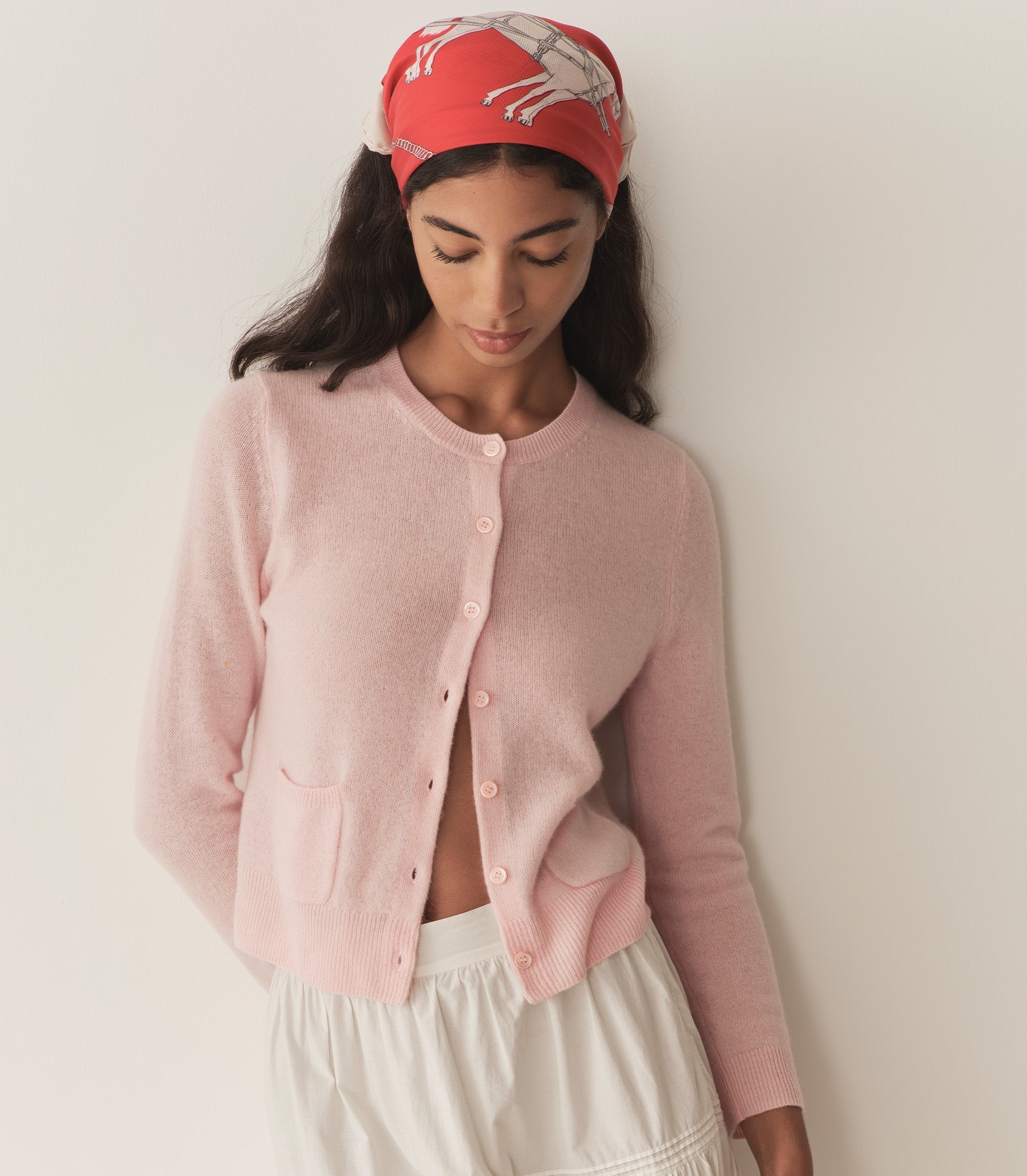 HMD -- FREYA CASHMERE CARDIGAN -- ROSEWATER