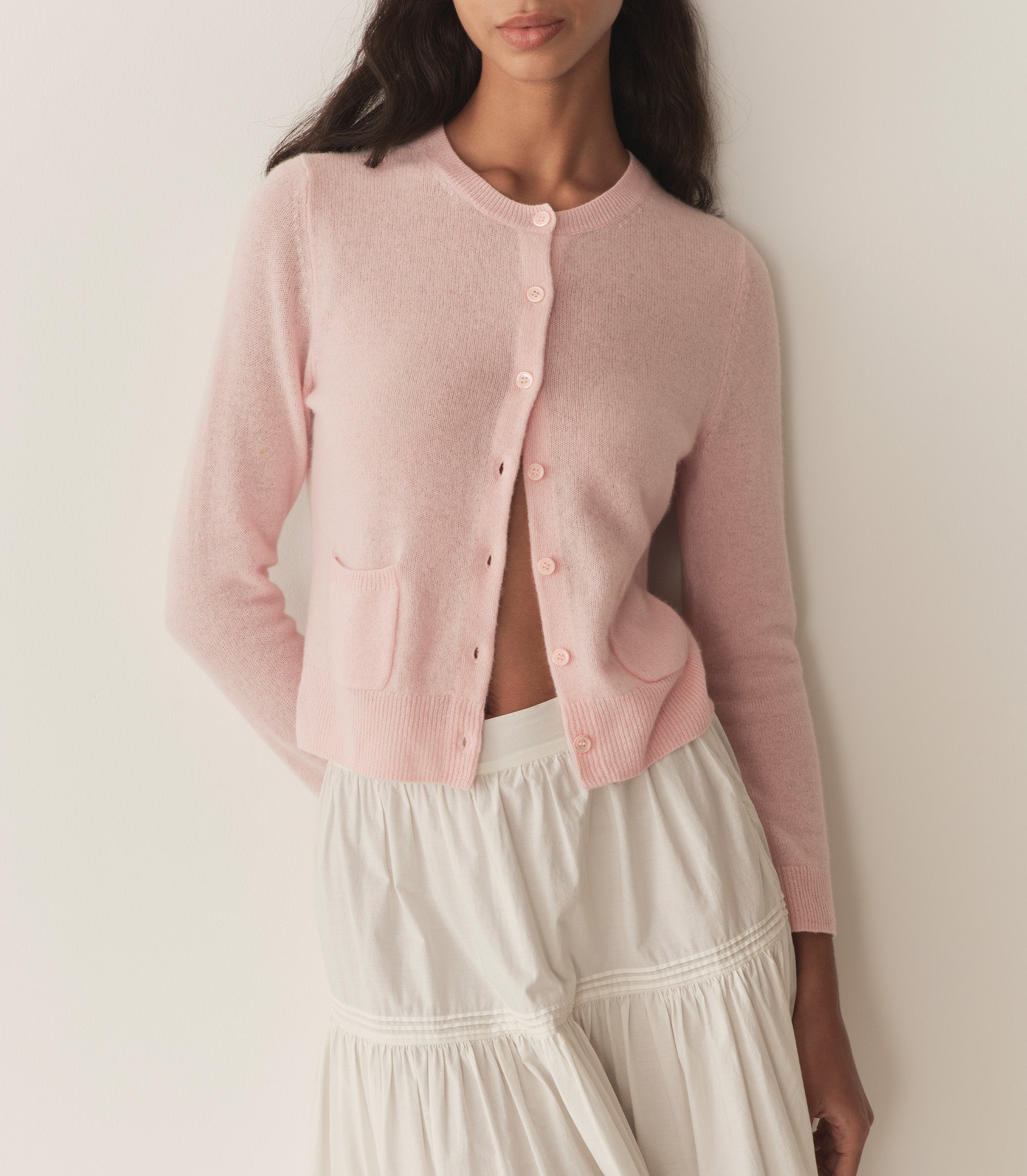HMD -- FREYA CASHMERE CARDIGAN -- ROSEWATER