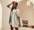 HMD -- FREDE DRESS -- BLUE MEADOWLARK PLAID