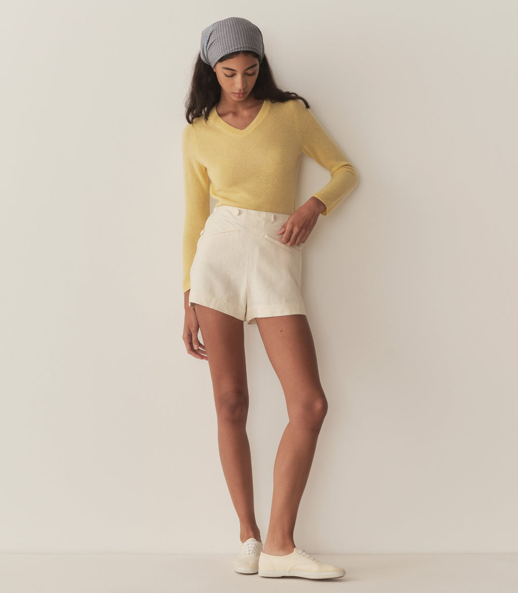 HMD -- GARANCE CASHMERE SWEATER -- LEMON CHIFFON