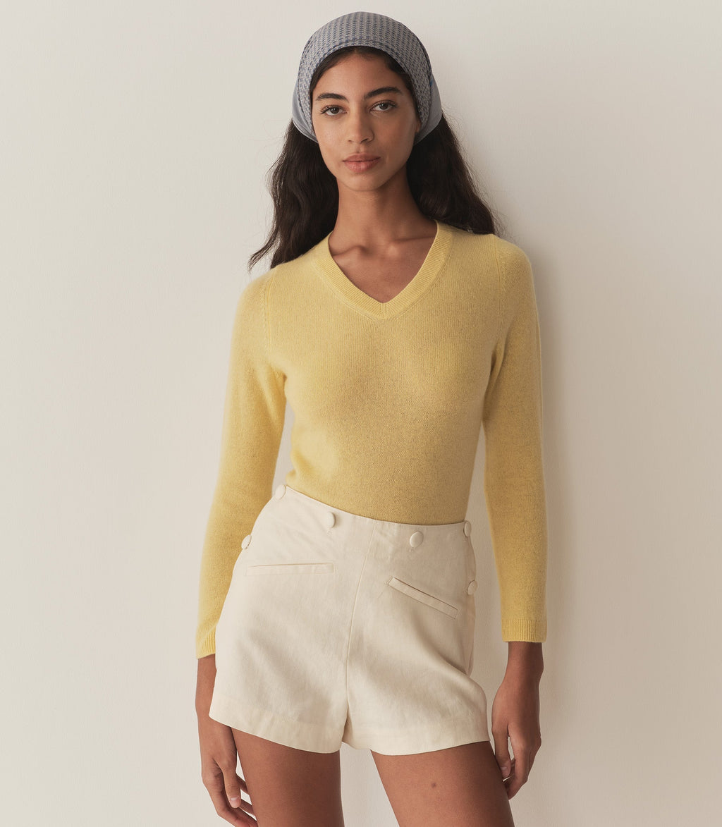 HMD -- GARANCE CASHMERE SWEATER -- LEMON CHIFFON