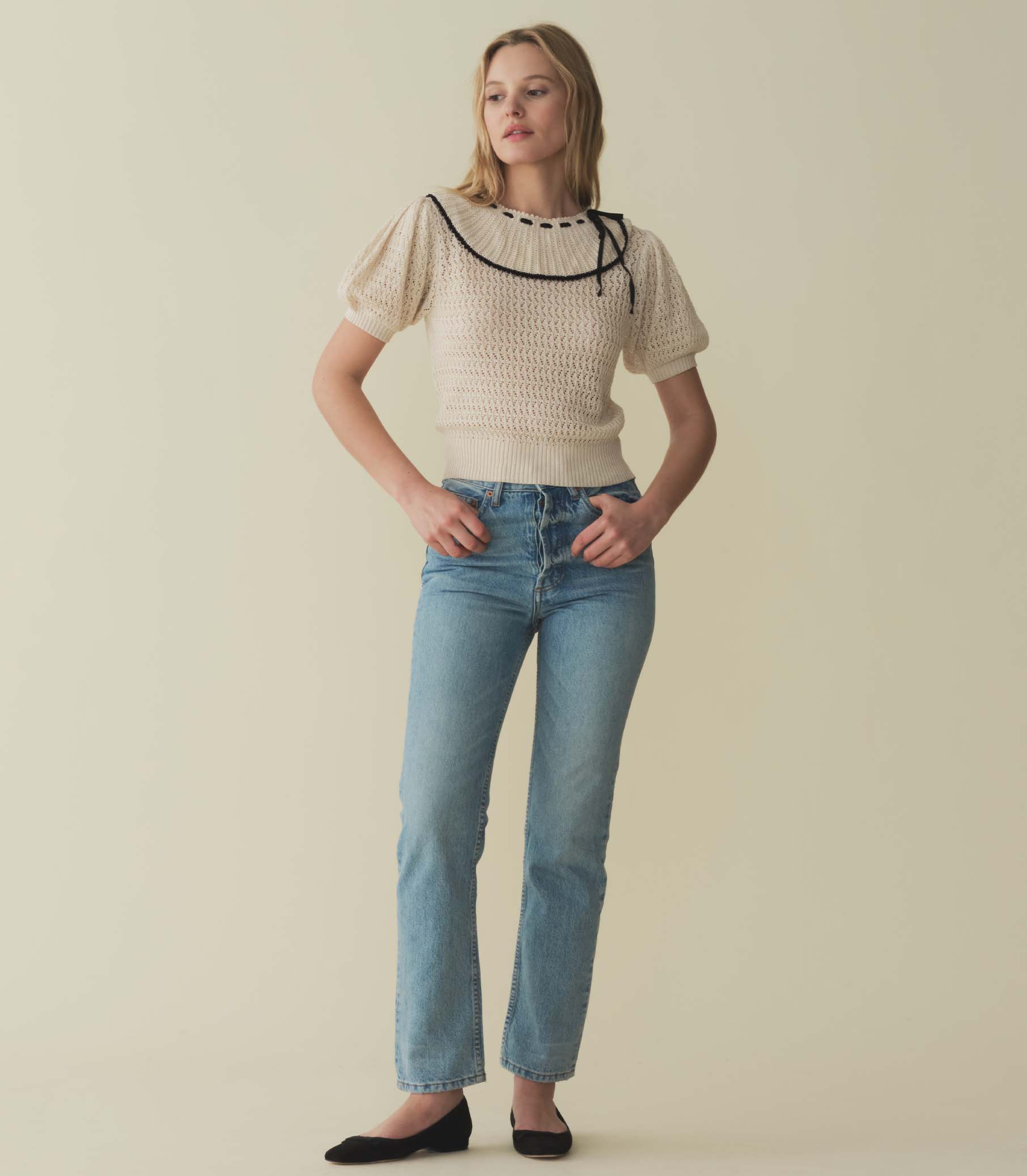 HMD -- GLENDA SWEATER -- CREAM