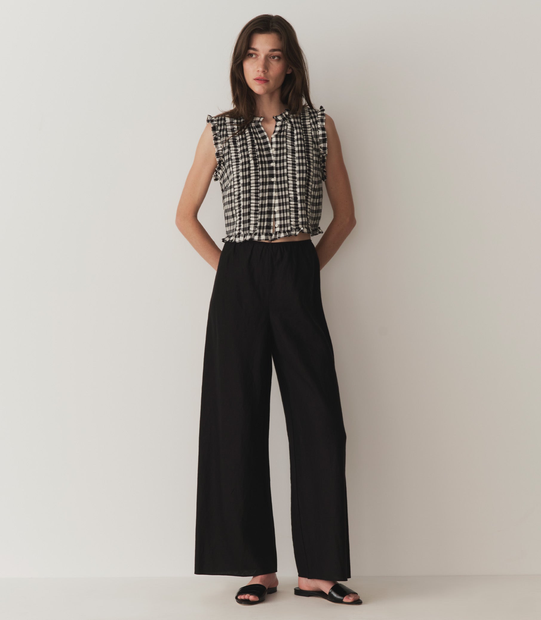 HMD -- HARIETTA TOP -- MARILYN GINGHAM
