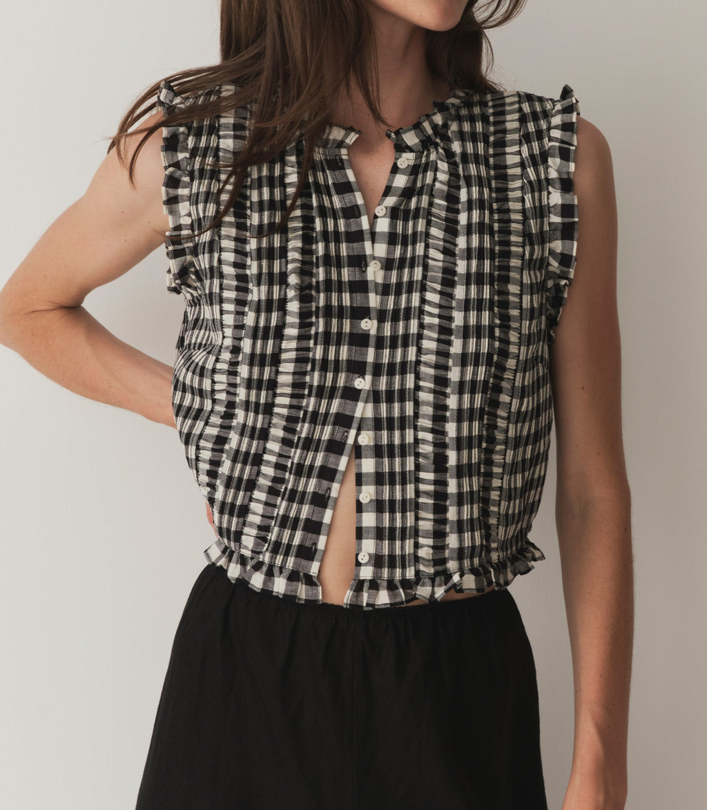 HMD -- HARIETTA TOP -- MARILYN GINGHAM
