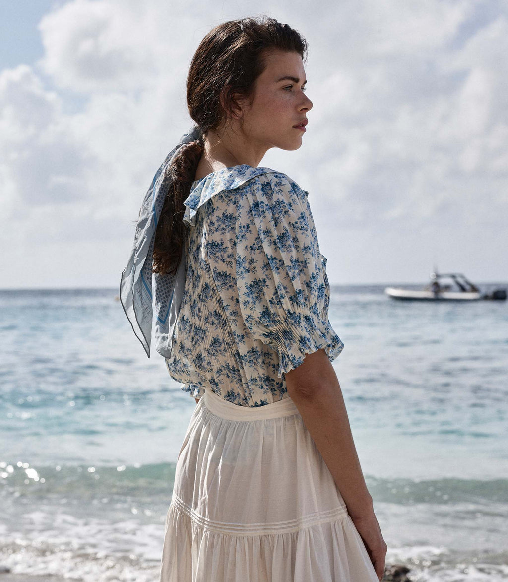 HMD -- HENRI TOP -- BLEU ROSIER FLORAL