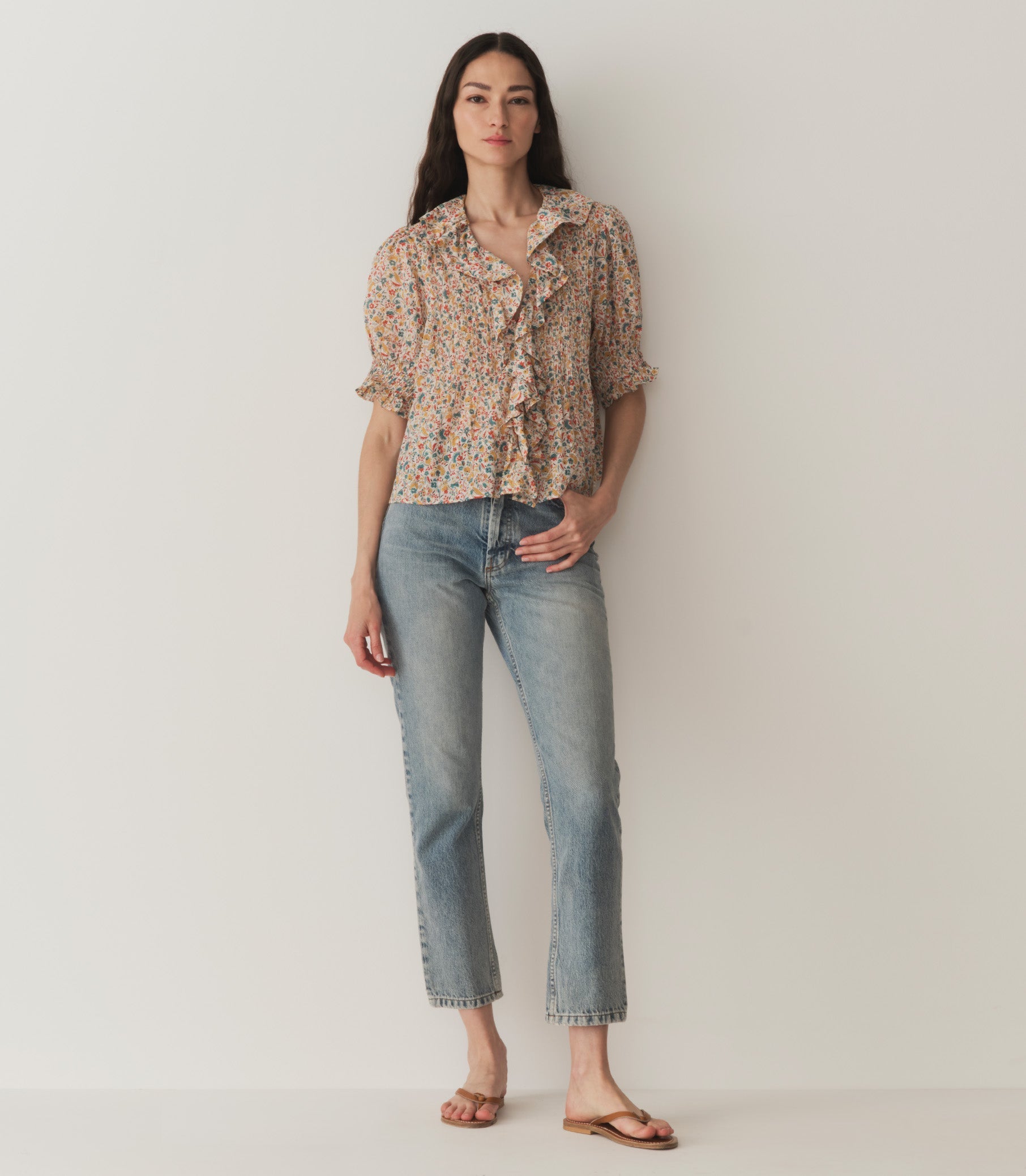 HMD -- HENRI TOP -- WILD CLOVER FLORAL