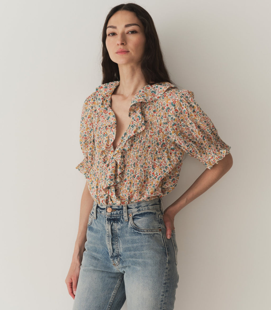 HMD -- HENRI TOP -- WILD CLOVER FLORAL