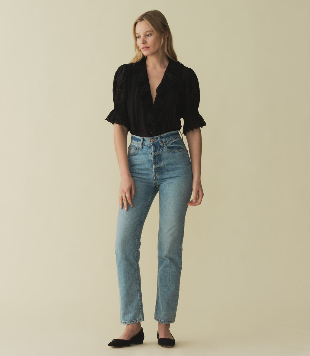 HMD -- HENRI TOP -- BLACK EYELET