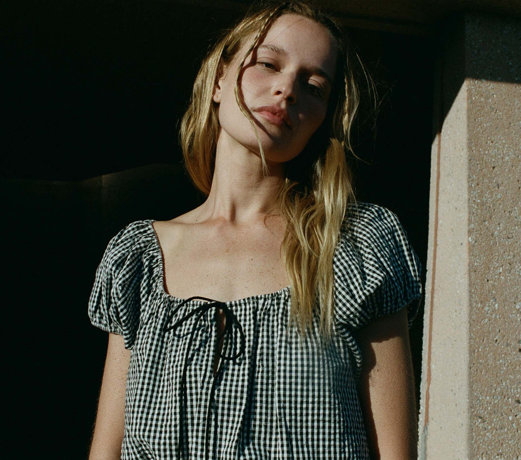 HMD -- HILARY TOP -- LA MADDALENA GINGHAM