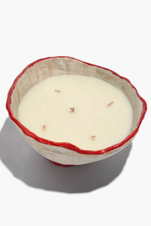 CERAMIC MUSHROOM CANDLE | NATURAL RED