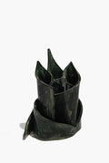 CERAMIC TRIPLE CANDLESTICK HOLDER | FOREST GLAZE