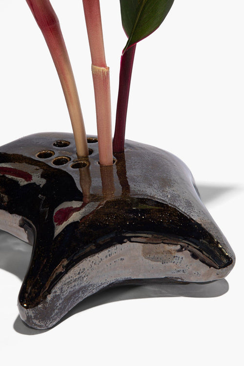 CERAMIC IKEBANA | METALLIC GLAZE