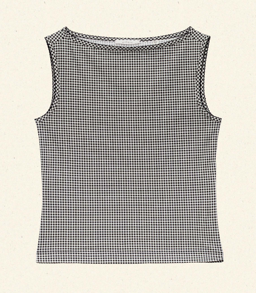 HMD -- IDA TANK -- NOIR LA MADDALENA GINGHAM
