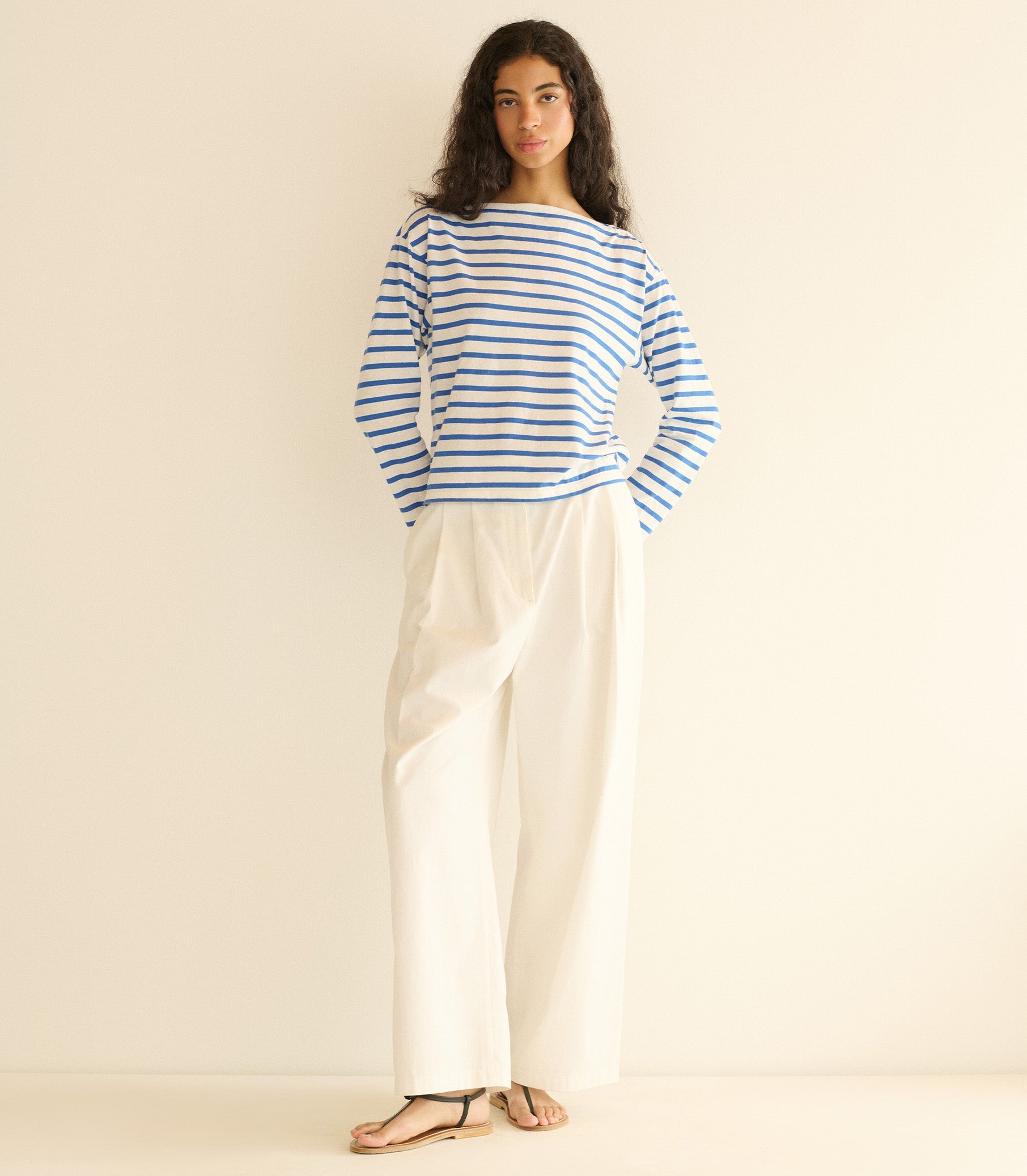 HMD -- IRENE TEE -- BLEU BRETON STRIPE