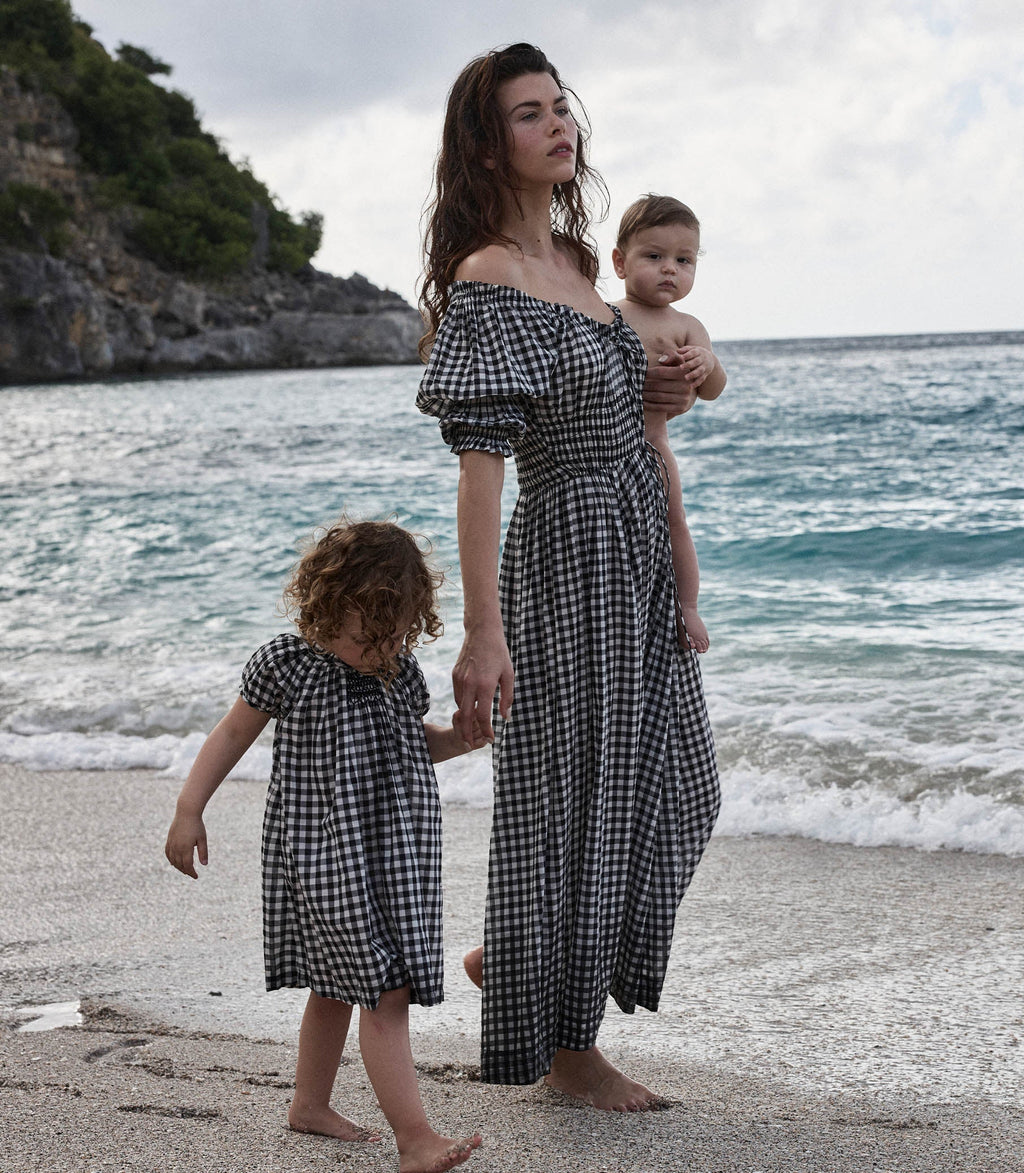 HMD -- ISCHIA DRESS -- NOIR GRETA GINGHAM