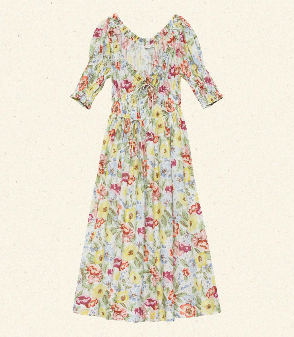 HMD -- ISCHIA DRESS -- BLANC ANEMONE BLOOM
