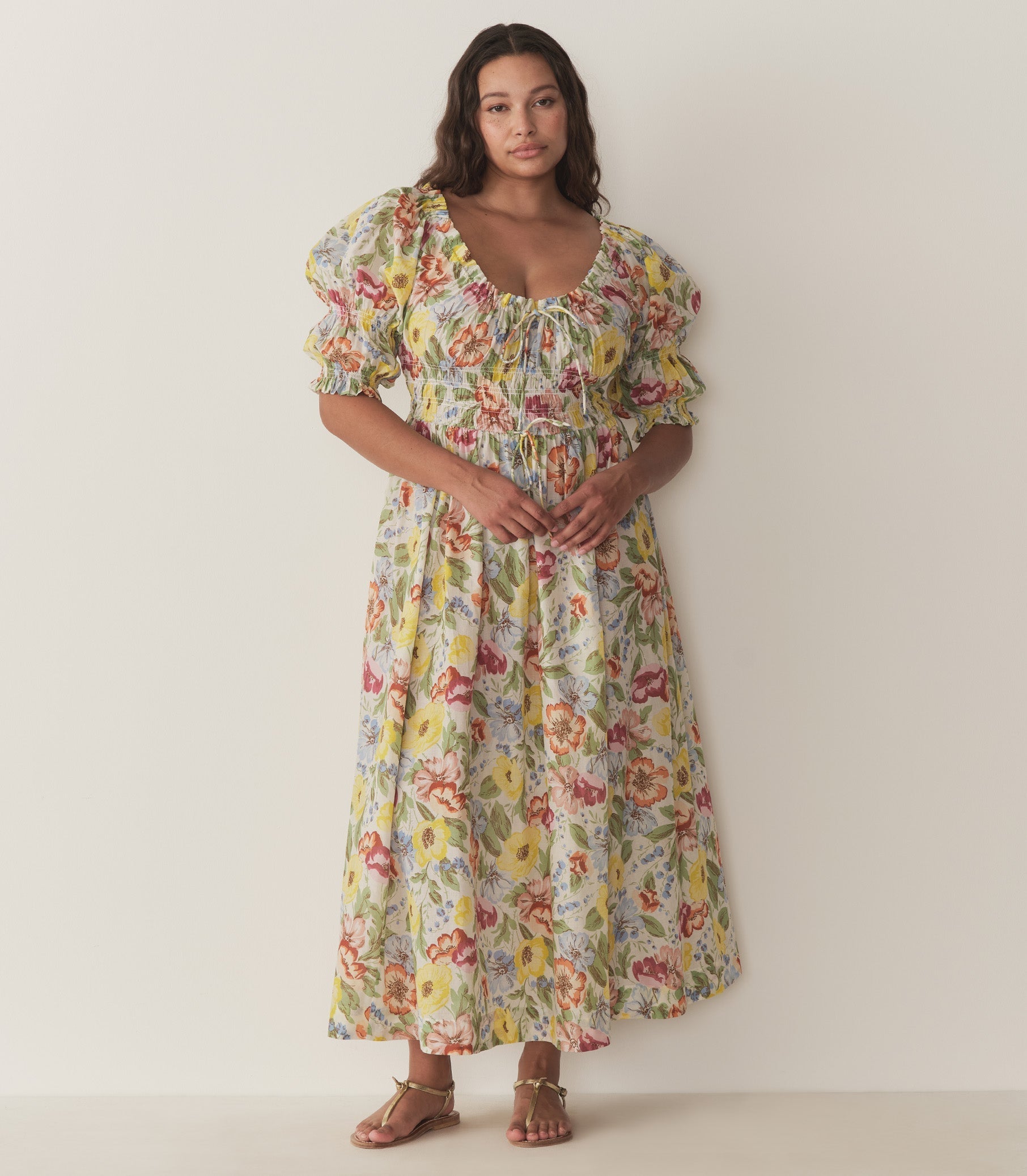 HMD -- ISCHIA DRESS -- BLANC ANEMONE BLOOM