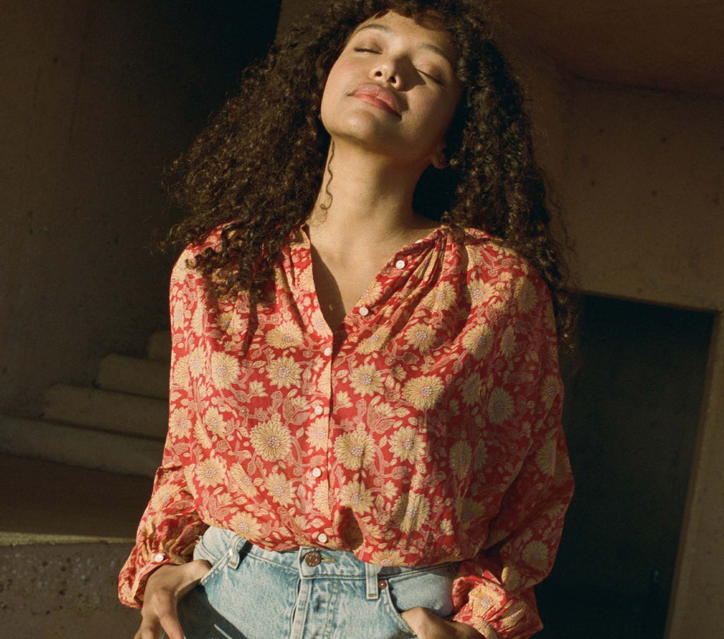 HMD -- THE JANE BLOUSE -- DESERT BLOOMS