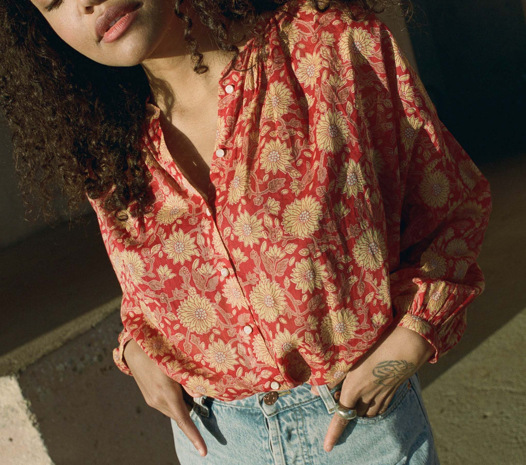 HMD -- THE JANE BLOUSE -- DESERT BLOOMS